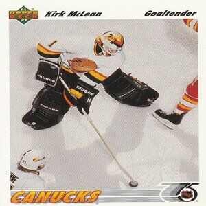 Kirk McLean (Vancouver Canucks) Vintage 1991-1992 Upper Deck Card - Number 191